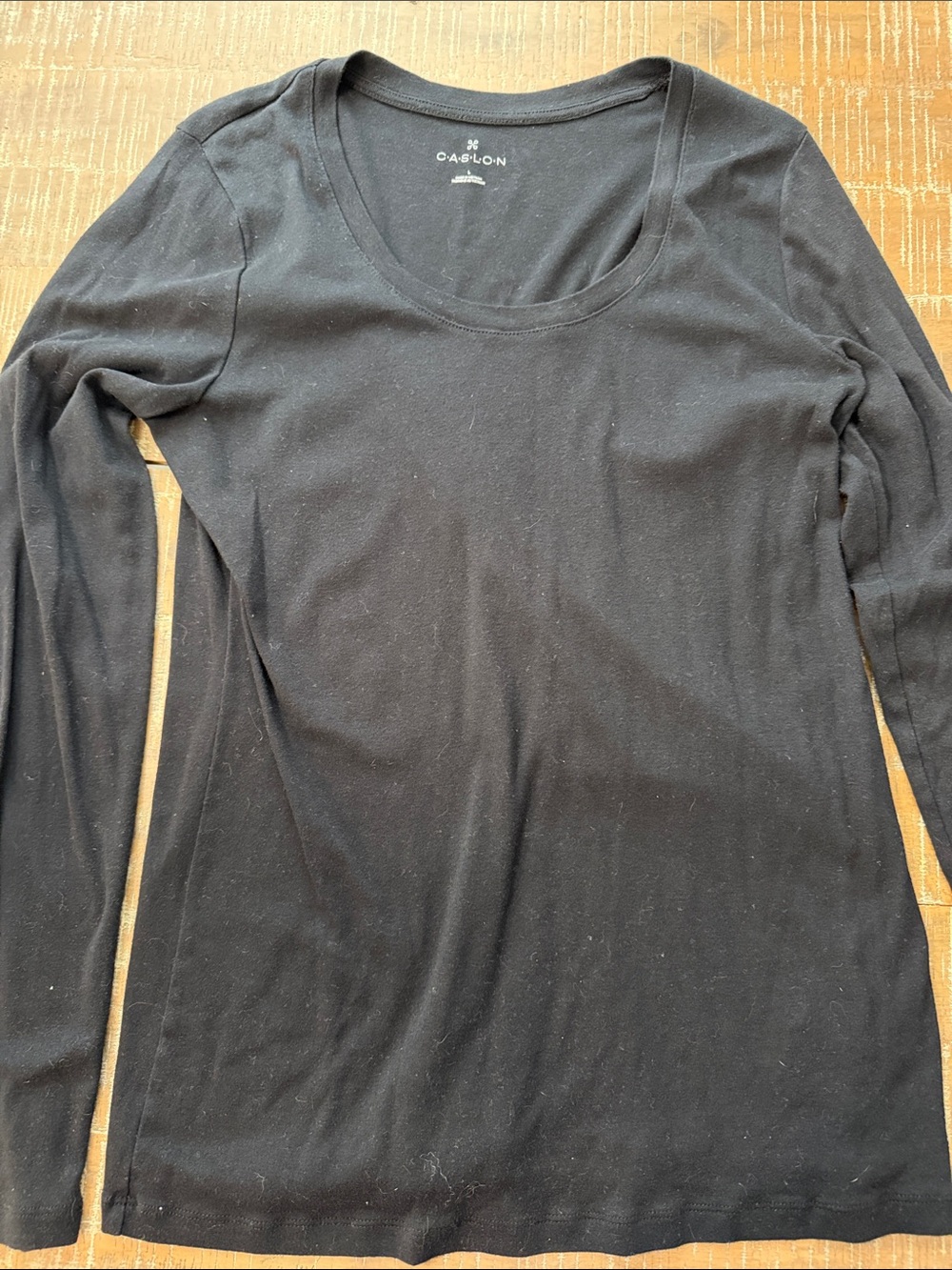 Caslon Black Long Sleeve Scoop Neck Tee